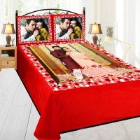 Personalized Gift | Cotton Bedsheet with Pillow