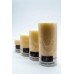 biZyug Handmade Pillar Candles Marble Finish Jasmine Fragrance Smokeless Long Lasting Candles Set of 4(Size 2 * 1.8 2 * 2.5 2 * 3.8 2 * 4.2Inch)