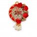 SHUBH-LABH Side Door Hangings with Flower Border for Door Decoration/Diwali Decoration (2 Pieces)