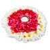 biZyug T-Light Floral Platter with Candle for Home Decoration (Pack of 4)