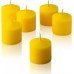 Paraffin Wax Lemon Fragrance Votive Candles (Set of 6, Yellow)