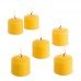 Paraffin Wax Lemon Fragrance Votive Candles (Set of 6, Yellow)