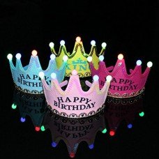 Birthday Crown LED Flashing Happy Birthday Printed