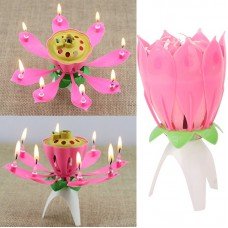 Musical Lotus Flower Birthday Candle