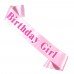 Birthday Sashes for Girl Pink Color 1pcs