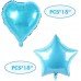 Party Latex Confetti Balloons Blue 8 pcs