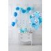 Party Latex Confetti Balloons Blue 8 pcs