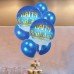 Happy Birthday Foil Balloon with Latext Blue Theme 7 pcs