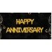 Happy Anniversary Foil Balloon Letters | Golden | 16 Letters