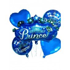 Happy Birthday Crown Prince Theme | Blue | 5 pcs