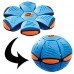 Flying Soccer Ball Deformation UFO Football Flat Throw Disc with LED Light Flying Toys