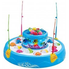 Fish Catching Game Big with 26 Fishes and 4 Pods, Includes Music and Lights 