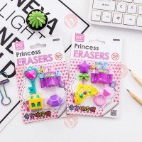 biZyug 3D Princess Erasers for Birthday Return Gift (Pack of 6 pkt)