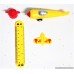 biZyug Plane 4 in 1 Stationery Set | Push and Go Plane |Ruler | Clip | Pen | Stationary Set for Kids Gift