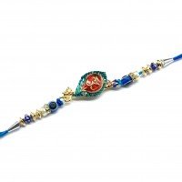 OM Peacock Pankh Rakhi for Bhai