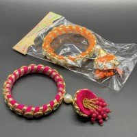 Bangle Bhabi Kada Fancy Rakhi Pink / Orange