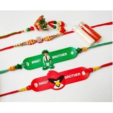 Desginer Rakhi for Bhai | Lumba Rakhi for Bhabhi| Kids Rakhi | Free Roli Chawal Bottles | Rakhi Combo of 4